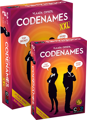 Introducing Codenames XXL (the big one, literally)! [boxes]