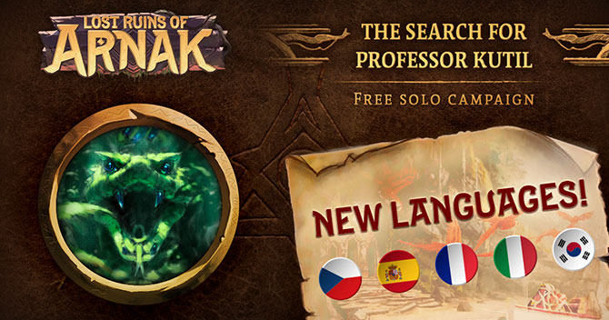 New Languages Arrived to Lost Ruins of Arnak Solo Campaign